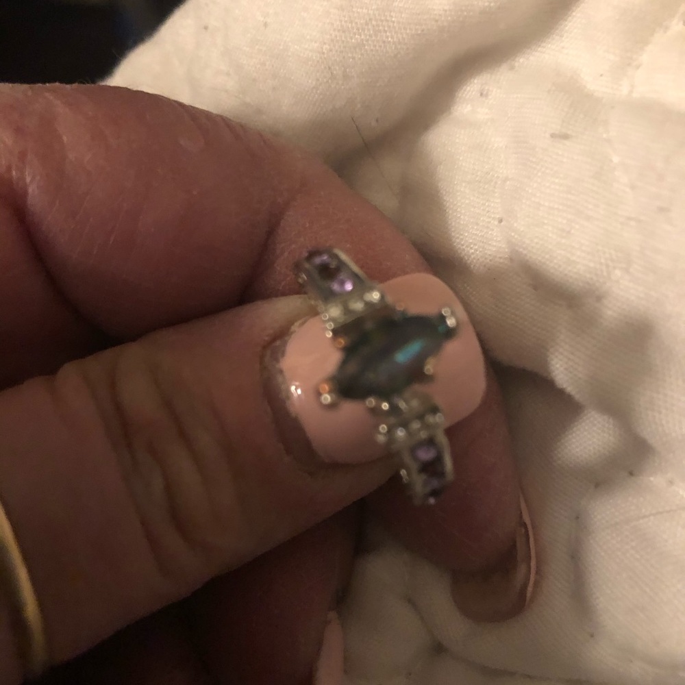 New mystic topaz with cubic zirconia stones